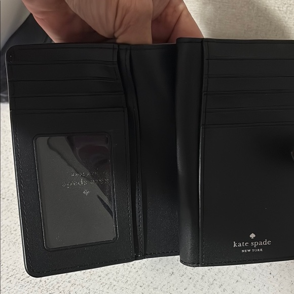 Kate Spade Two-Tone Wallet in Gray and Cream - Picture 3 of 6